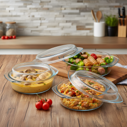 Pyrex Pot Set - 3 Pcs